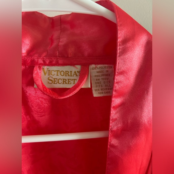 Victorias Secret Gold Label Vintage 80/90s Floral Satin Kimono Robe One Size OS - Picture 5 of 9